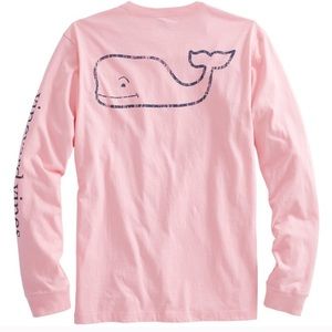 Vineyard Vines pink long sleeve t shirt
